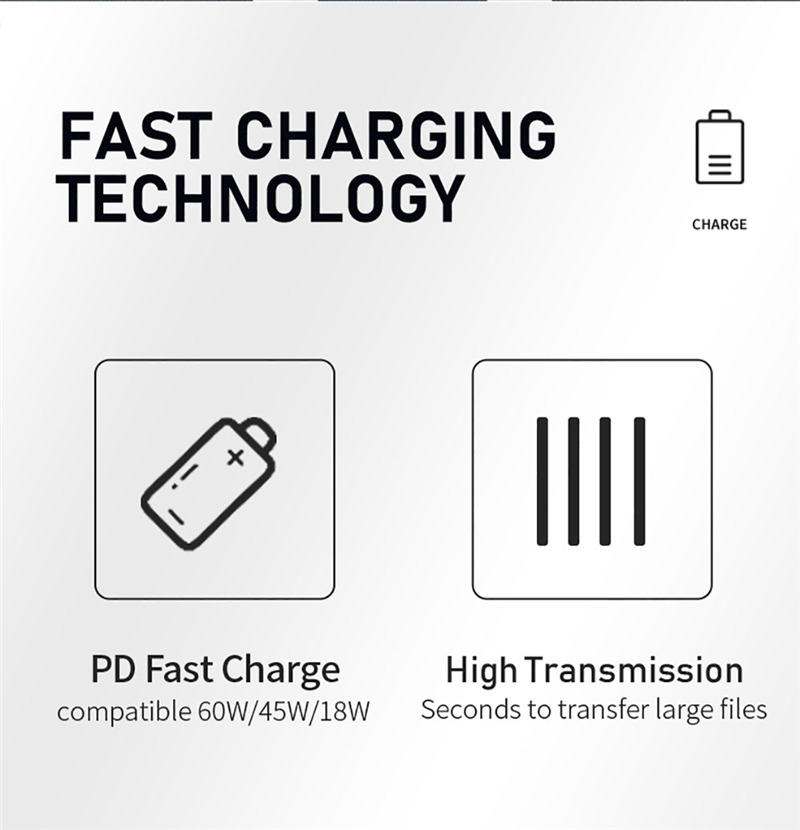 2m 60w pd fast charging cable type c to type c