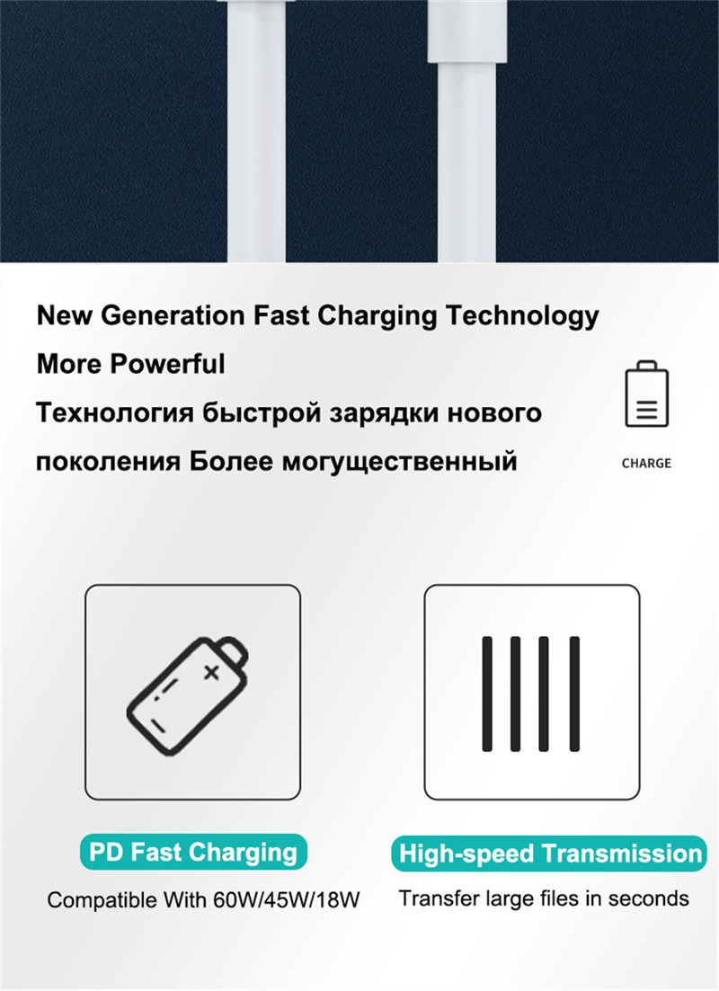 2m 100w pd fast charging cable 5a usb c to usb c