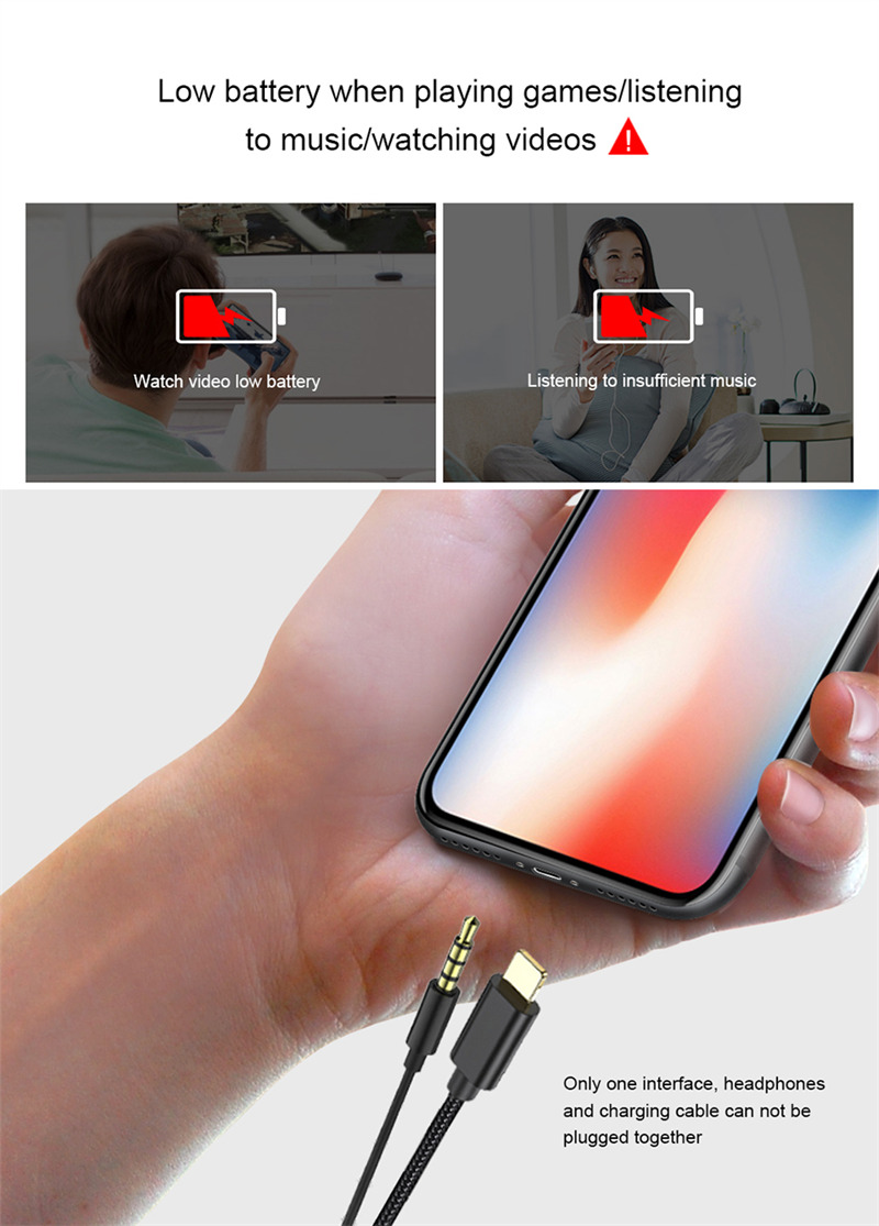 3 in 1 lighting to 3.5mm jack adapter for iphone 3 in 1 lighting to 3.5mm jack adapter for iphone