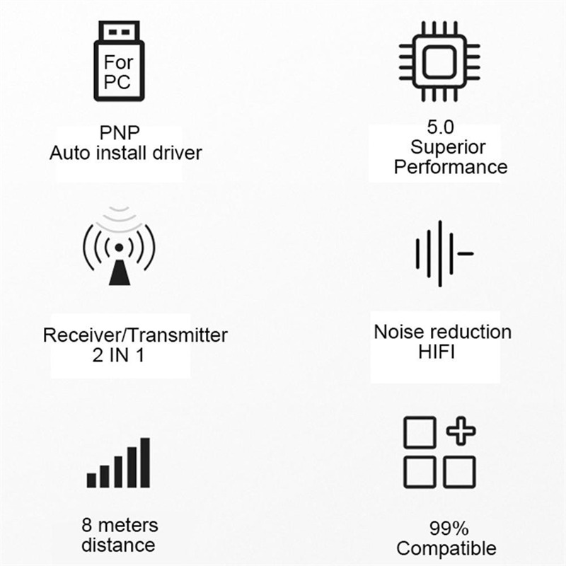 bt5.0 bluetooth adapter wireless audio receiver and transmitter