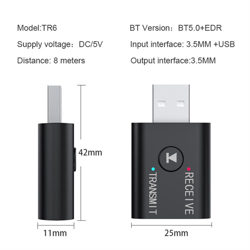 bt5.0 bluetooth adapter wireless audio receiver and transmitter