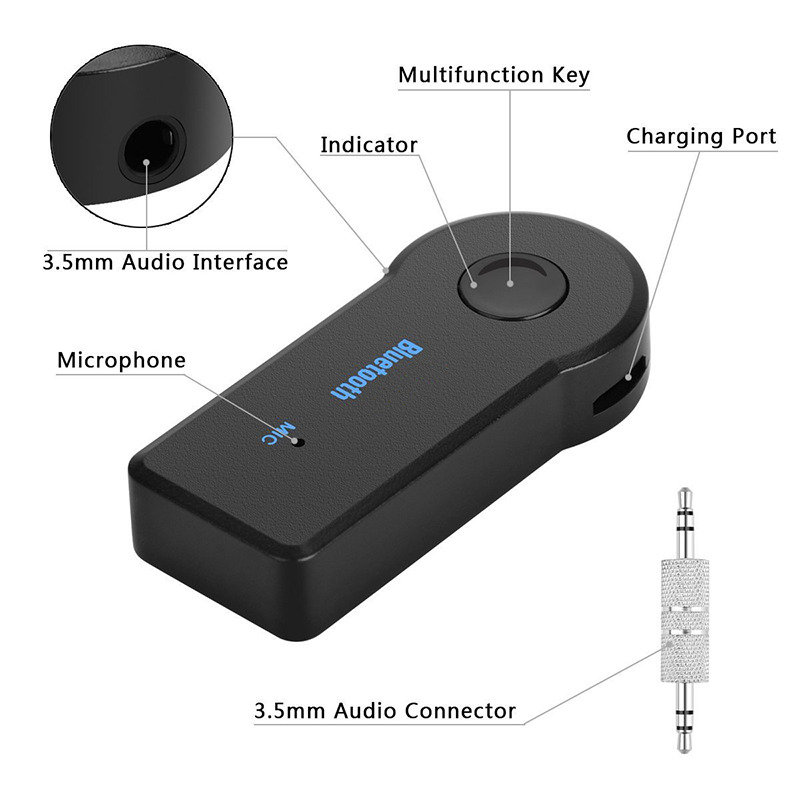 2 in 1 wireless bluetooth receiver transmitter aux car adapter