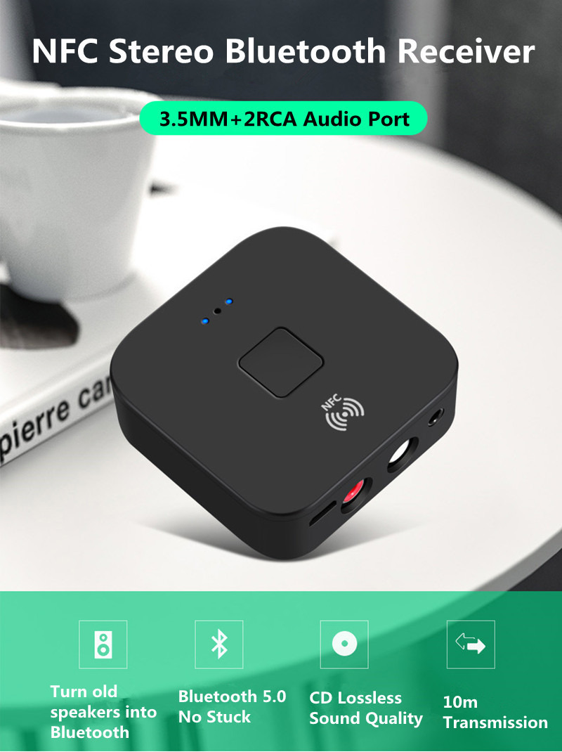 bluetooth 5.0 receiver nfc wireless aux car audio adapter bluetooth 5.0 receiver nfc wireless aux car audio adapter