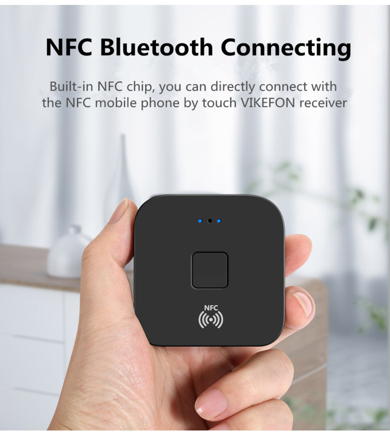 bluetooth 5.0 receiver nfc wireless aux car audio adapter
