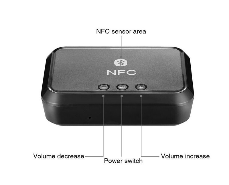 bluetooth receiver nfc usb aux rca car audio adapter