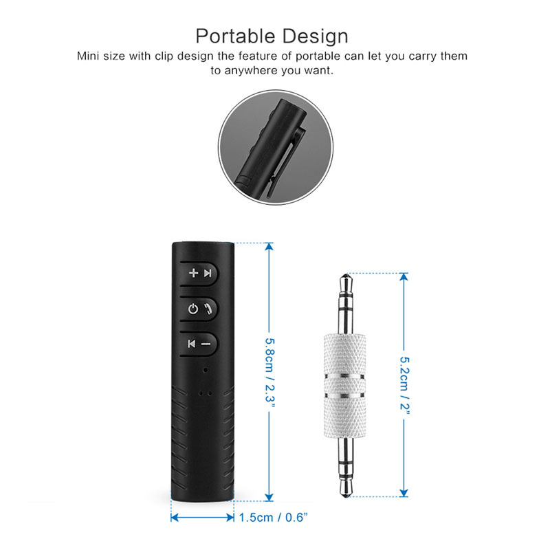 bluetooth aux car wireless music player audio adapter receiver