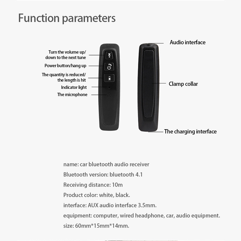 bluehtooh receiver stereo wireless aux audio adapter