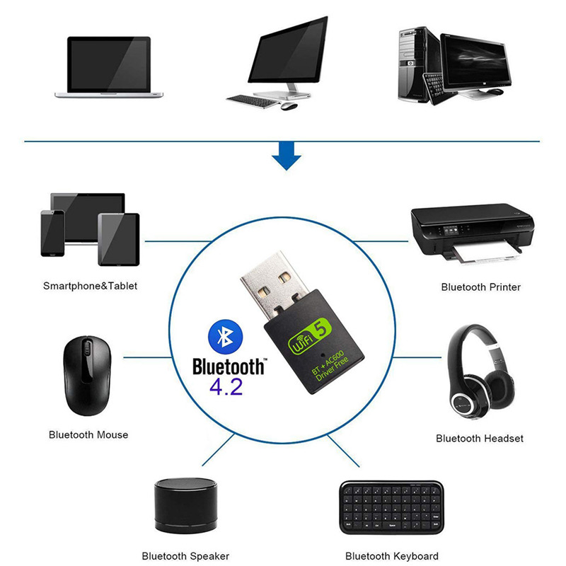 600mbps usb wifi bluetooth adapter wireless external receiver 600mbps usb wifi bluetooth adapter wireless external receiver