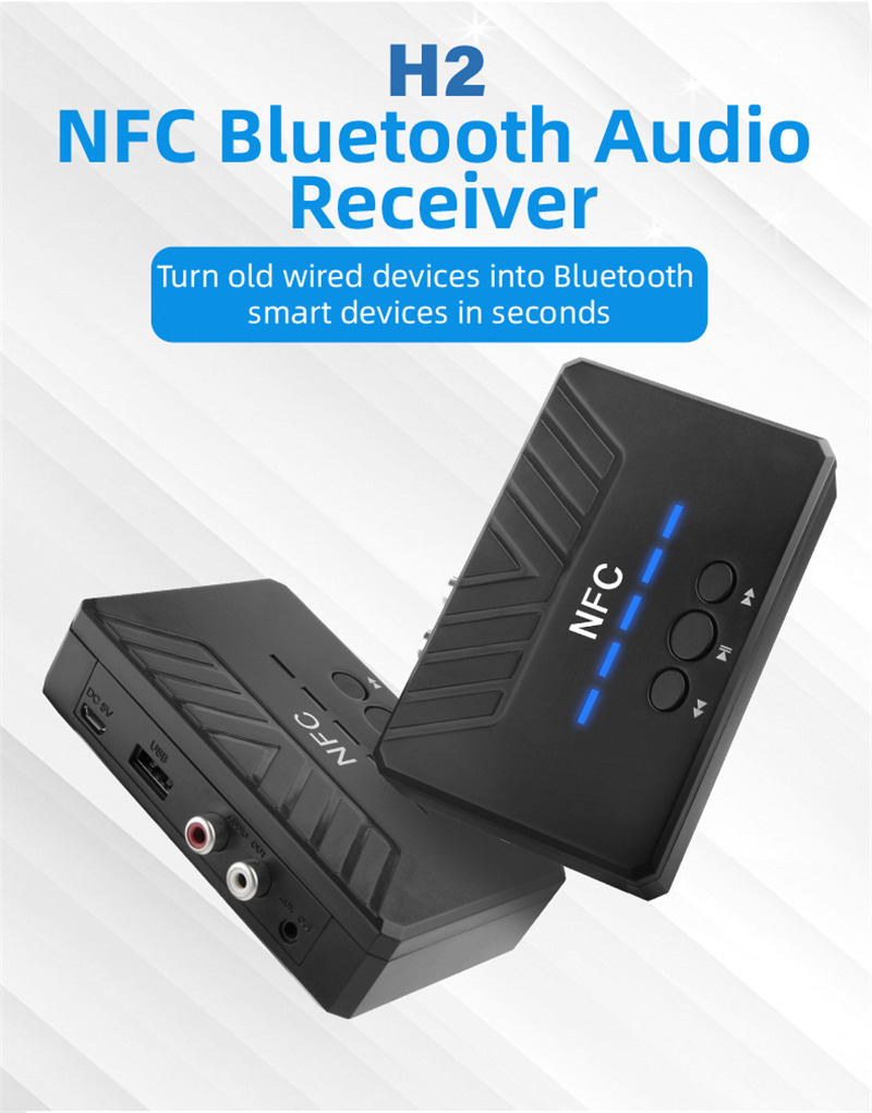 bluetooth receiver transmitter fm aux nfc a2dp audio adapter