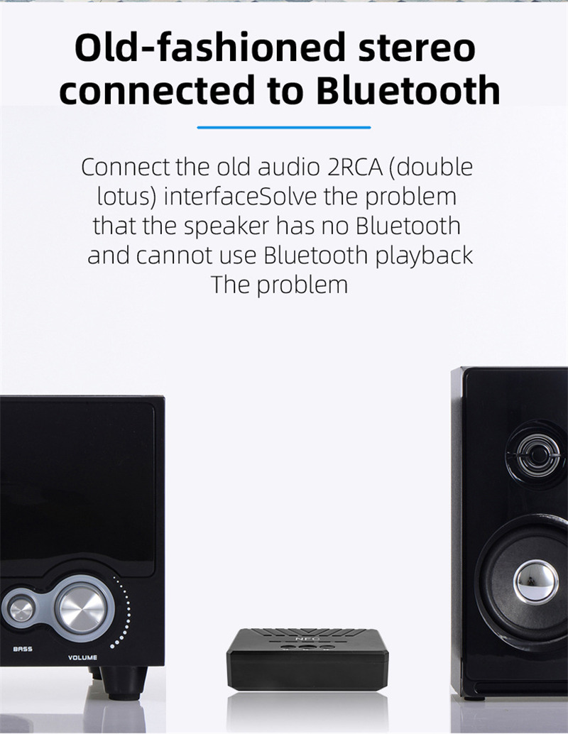 bluetooth receiver transmitter fm aux nfc a2dp audio adapter