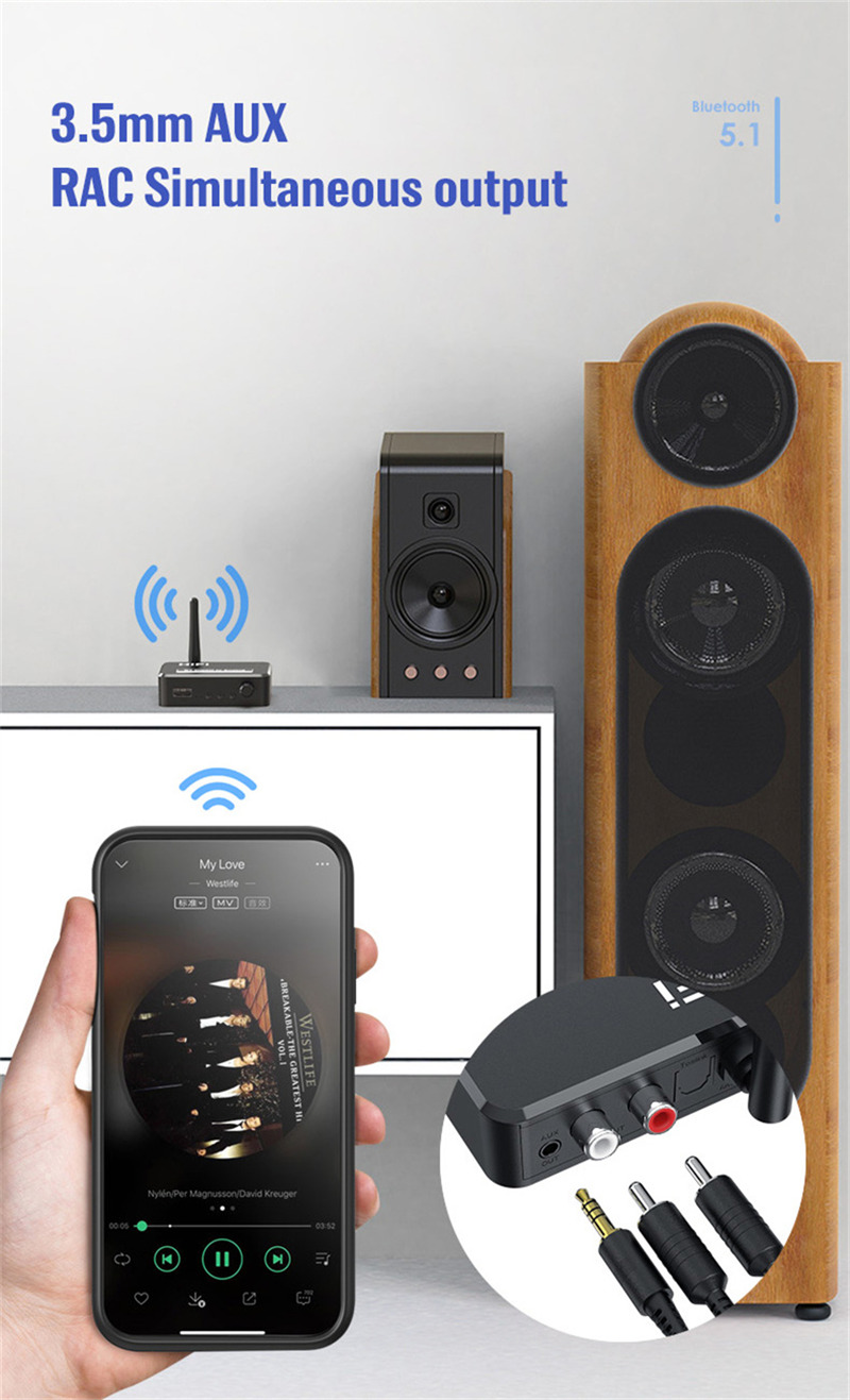 digital to analog audio dac converter bluetooth receiver