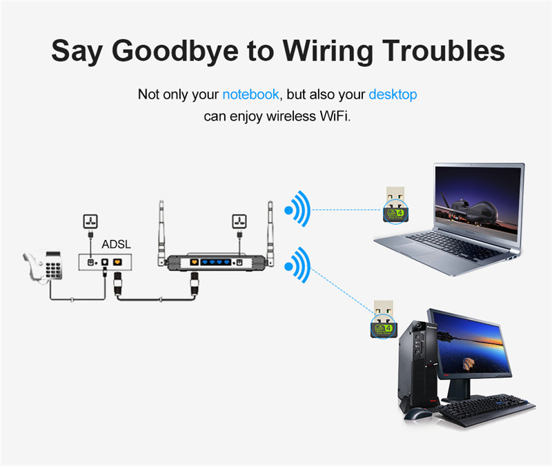 2.4G network card mini usb 150mbps wifi adapter