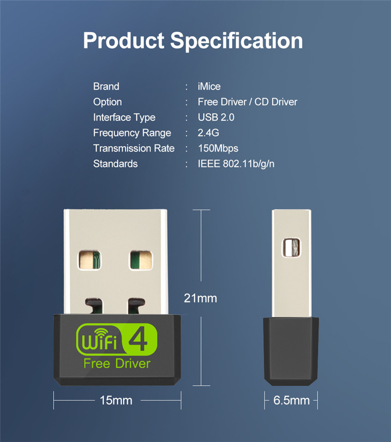 2.4G network card mini usb 150mbps wifi adapter