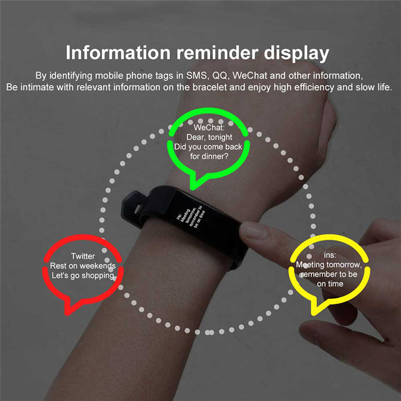 115 plus bluetooth smart bracelet waterproof smart watch