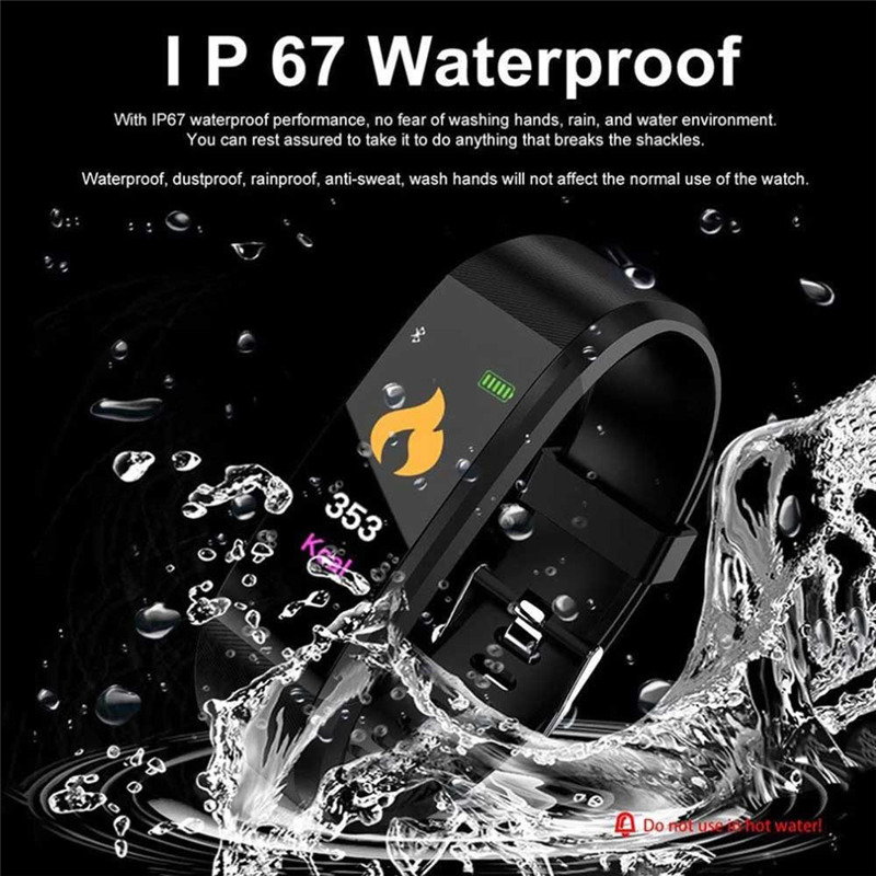 115 plus bluetooth smart bracelet waterproof smart watch