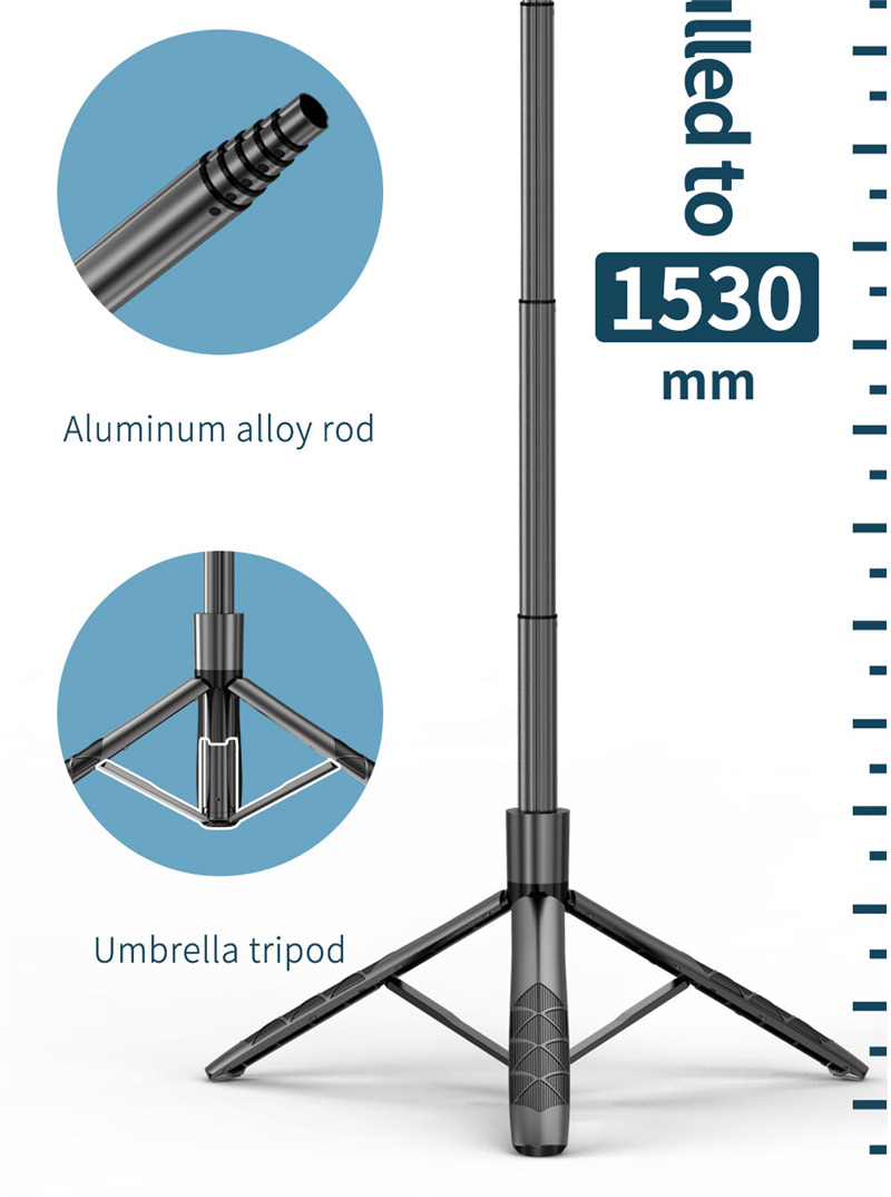 L16 1530mm wireless selfie stick tripod stand foldable monopod