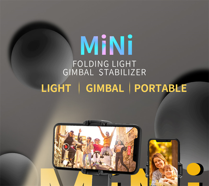 L09 gimbal stabilizer with fill light mini selfie stick tripod