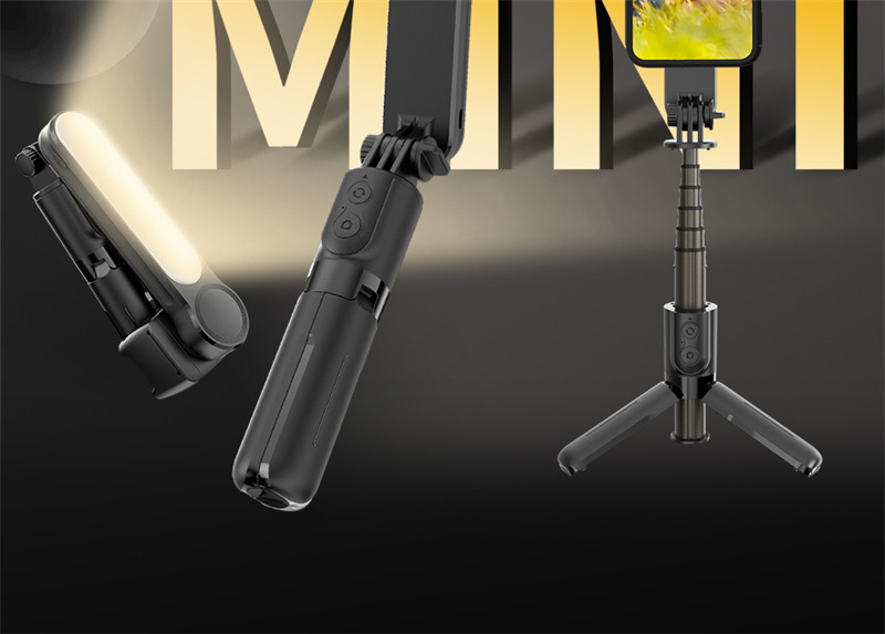 L09 gimbal stabilizer with fill light mini selfie stick tripod