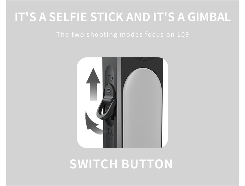 L09 gimbal stabilizer with fill light mini selfie stick tripod