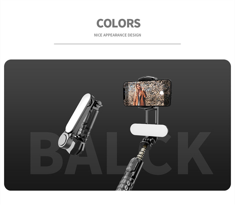 Q09 mini foldable gimbal stabilizer with fill light selfie stick tripod Q09 mini foldable gimbal stabilizer with fill light selfie stick tripod