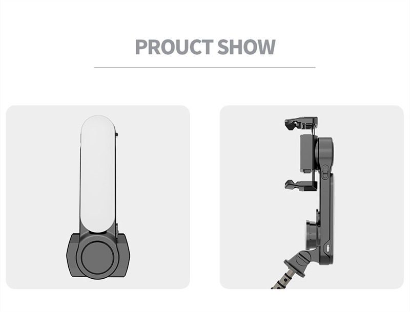 Q09 mini foldable gimbal stabilizer with fill light selfie stick tripod Q09 mini foldable gimbal stabilizer with fill light selfie stick tripod
