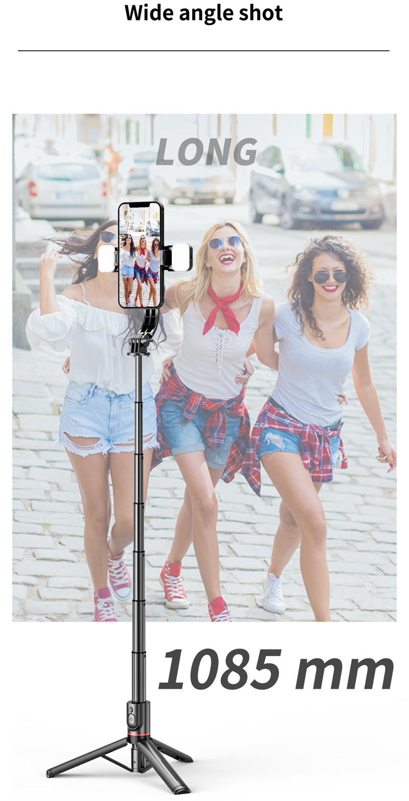 L12D mini foldable selfie stick tripod