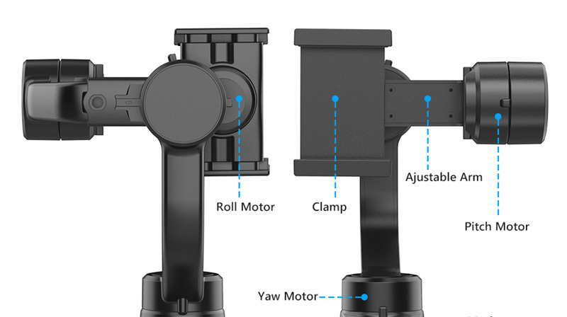 f8 3 axis handheld gimbal stabilizer cellphone holder