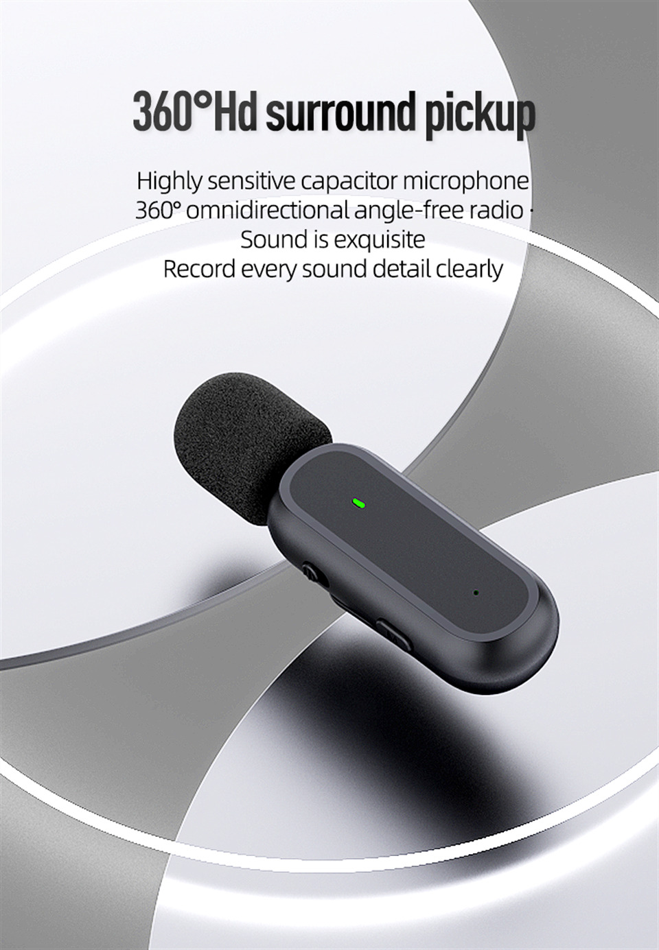 K60 wireless lavalier noise reducing microphone