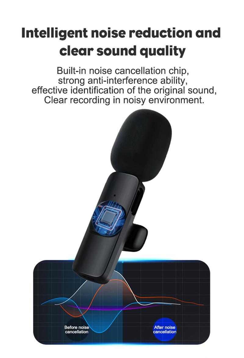 m22 wireless lavalier microphone noise reduction