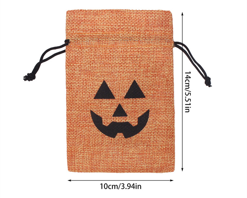 halloween drawstring canvas bags trick or treat gift goody bag