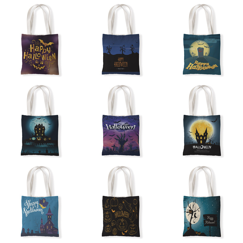 halloween canvas tote bag