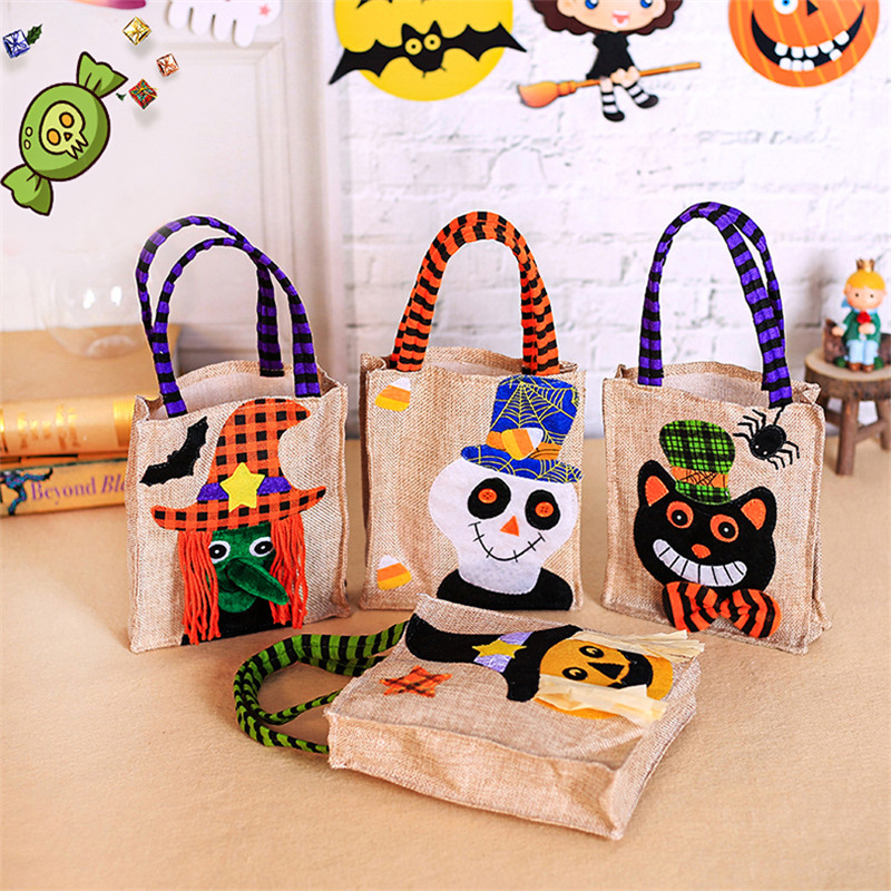 canvas halloween treat bags tote goody bag