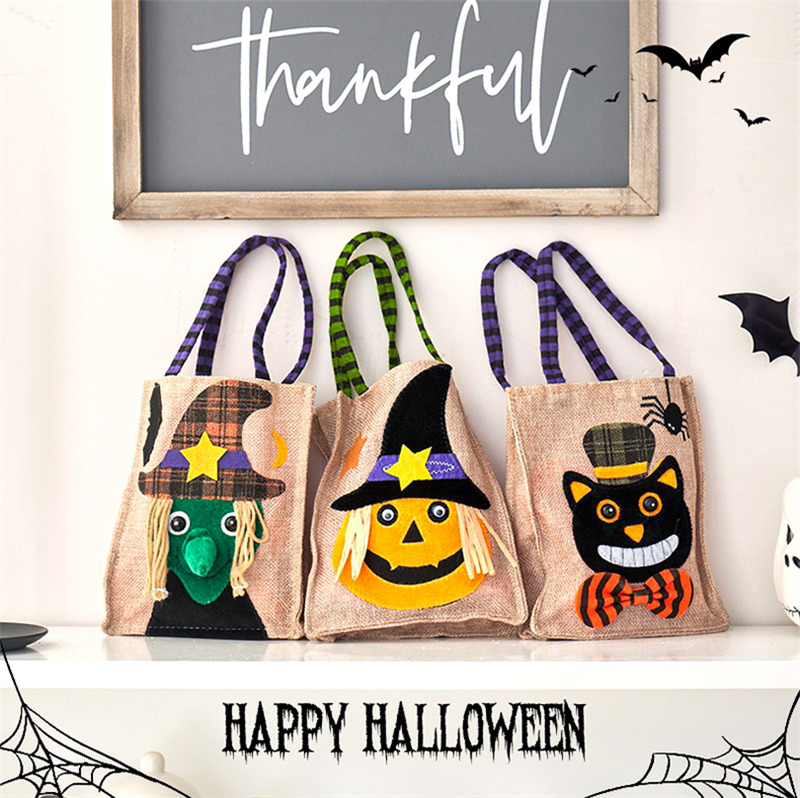 canvas halloween treat bags tote goody bag