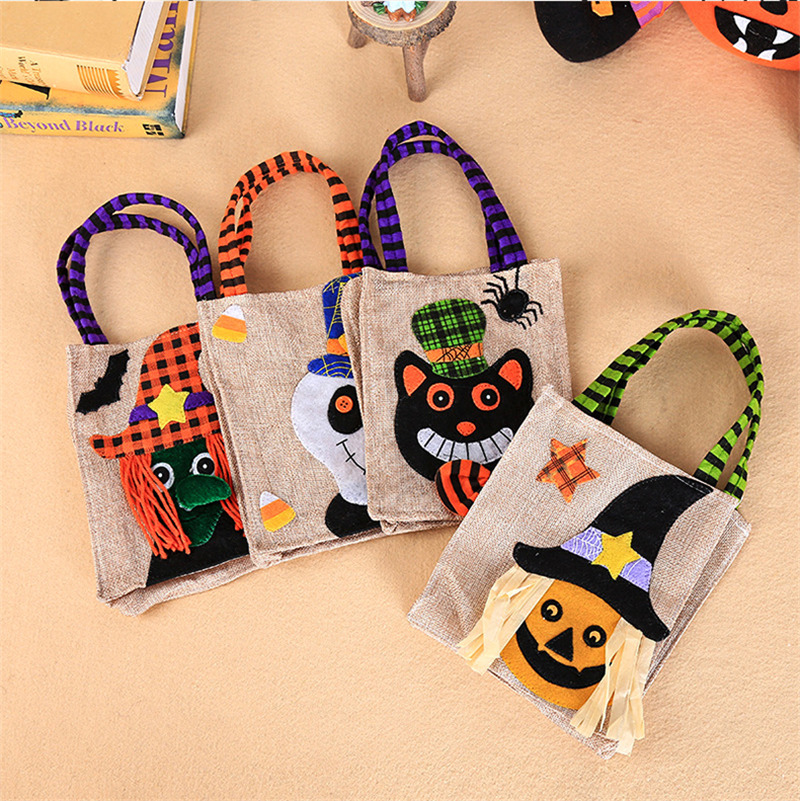 canvas halloween treat bags tote goody bag