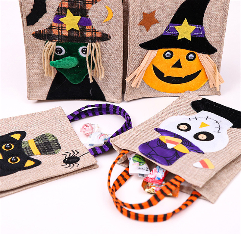 canvas halloween treat bags tote goody bag