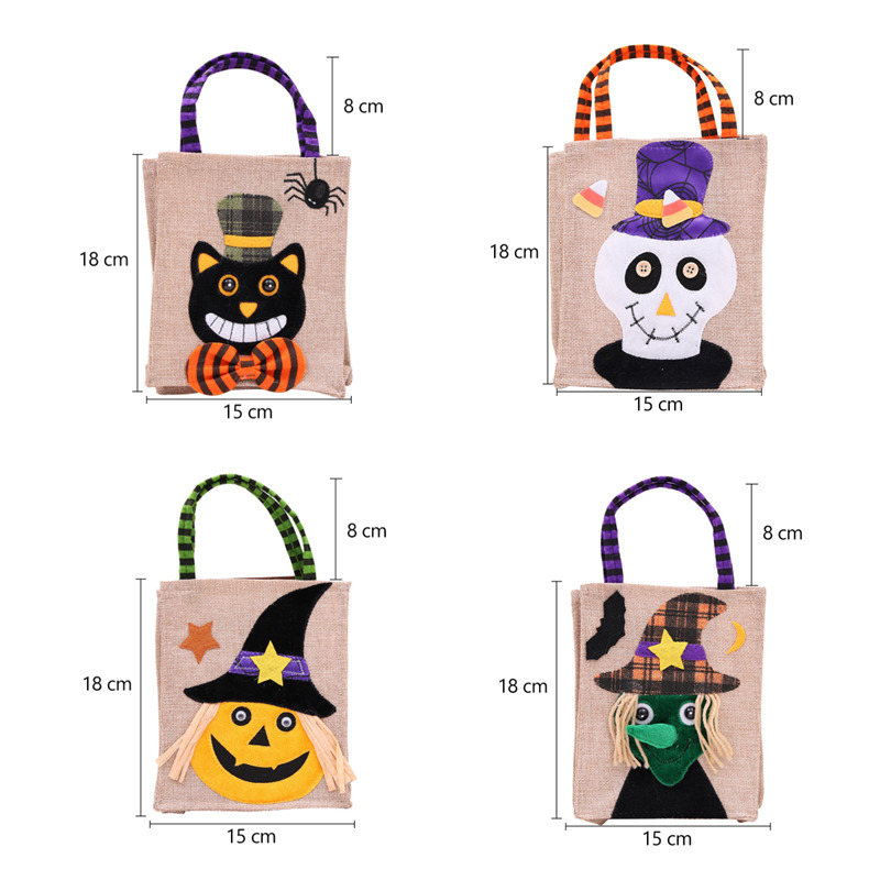 canvas halloween treat bags tote goody bag