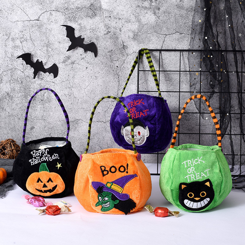 halloween treat bags velvet tote gift candy bag