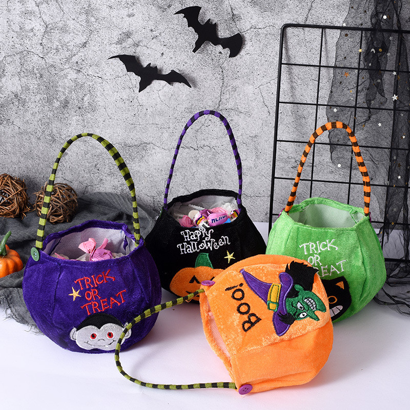 halloween treat bags velvet tote gift candy bag