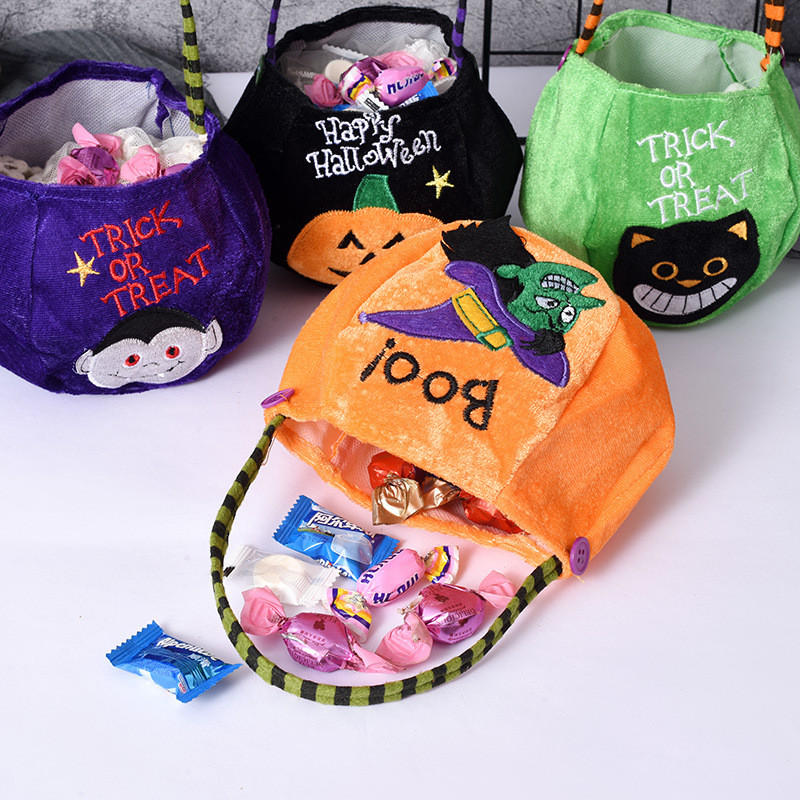 halloween treat bags velvet tote gift candy bag