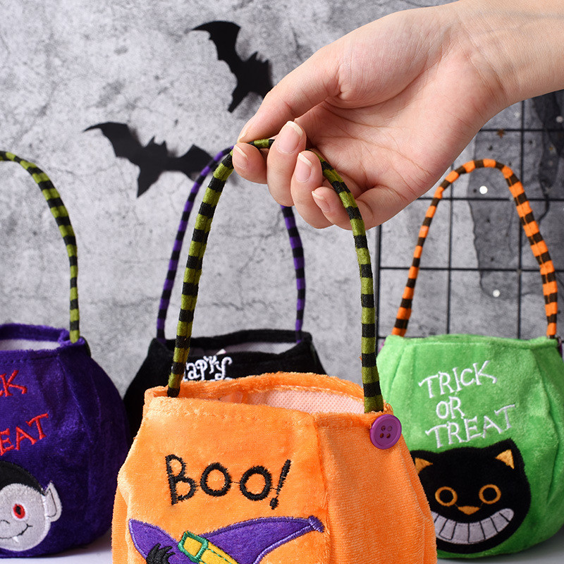 halloween treat bags velvet tote gift candy bag