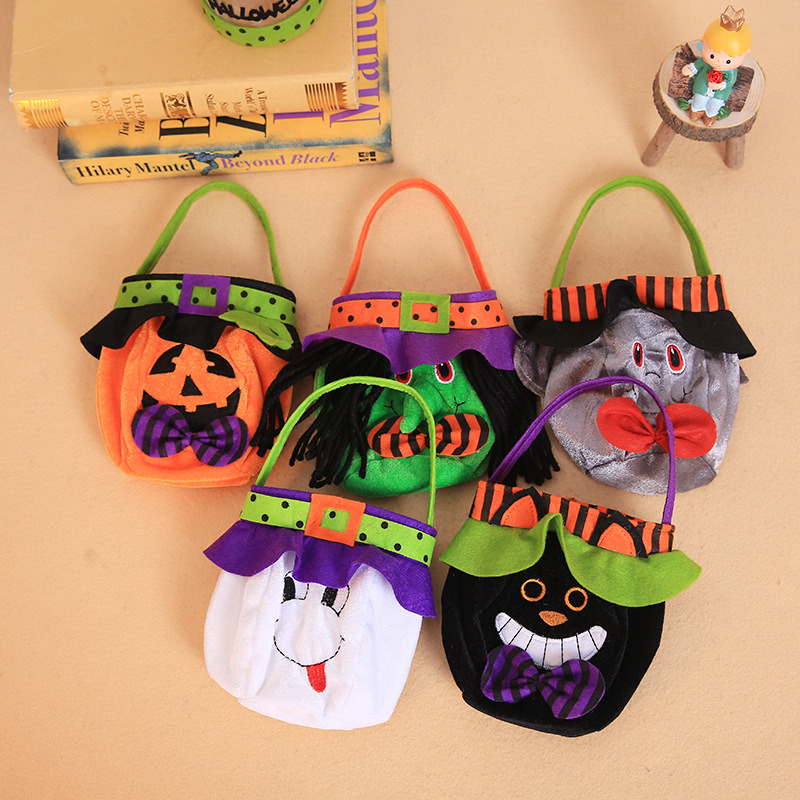 halloween treat bags velvet tote candy bag