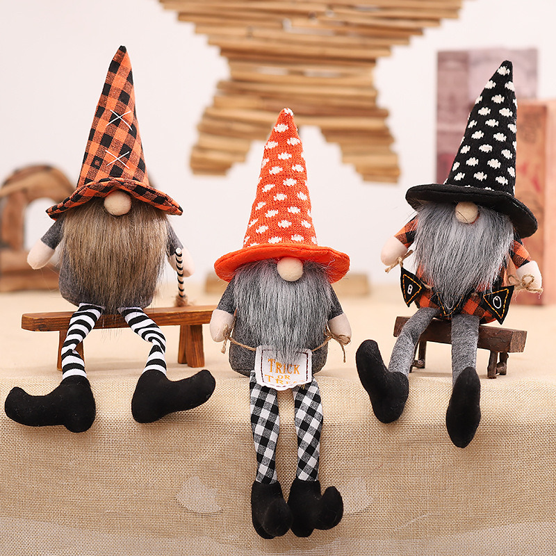 halloween long leg dwarft plush doll festival ornaments