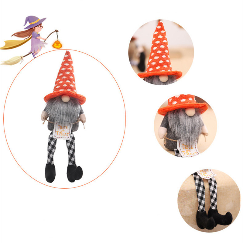 halloween long leg dwarft plush doll festival ornaments