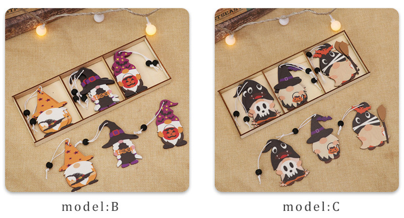 halloween wooden hanging ornament pendant decoration