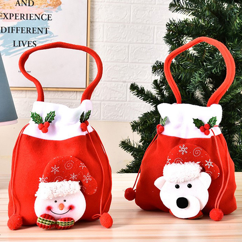 christmas bag santa sacks children gift pouches t22