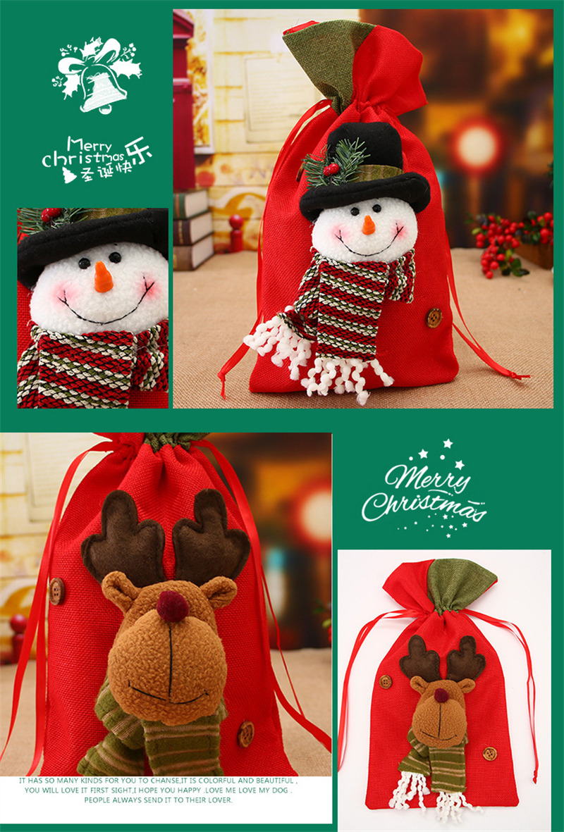 christmas gift bags santa sacks drawstring bundle pocket