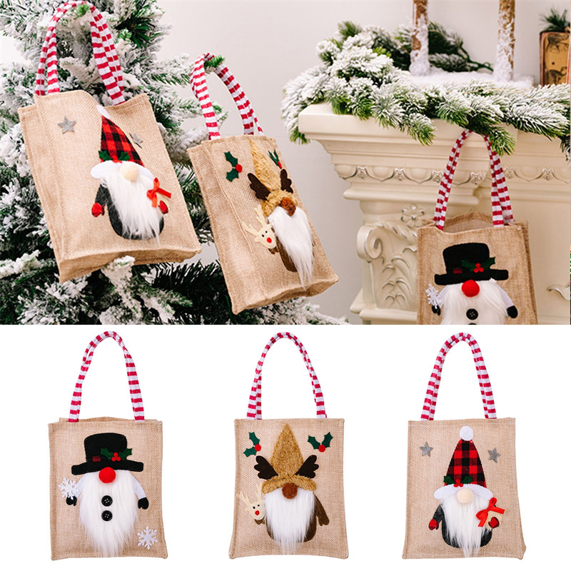 Christmas canvas tote bags