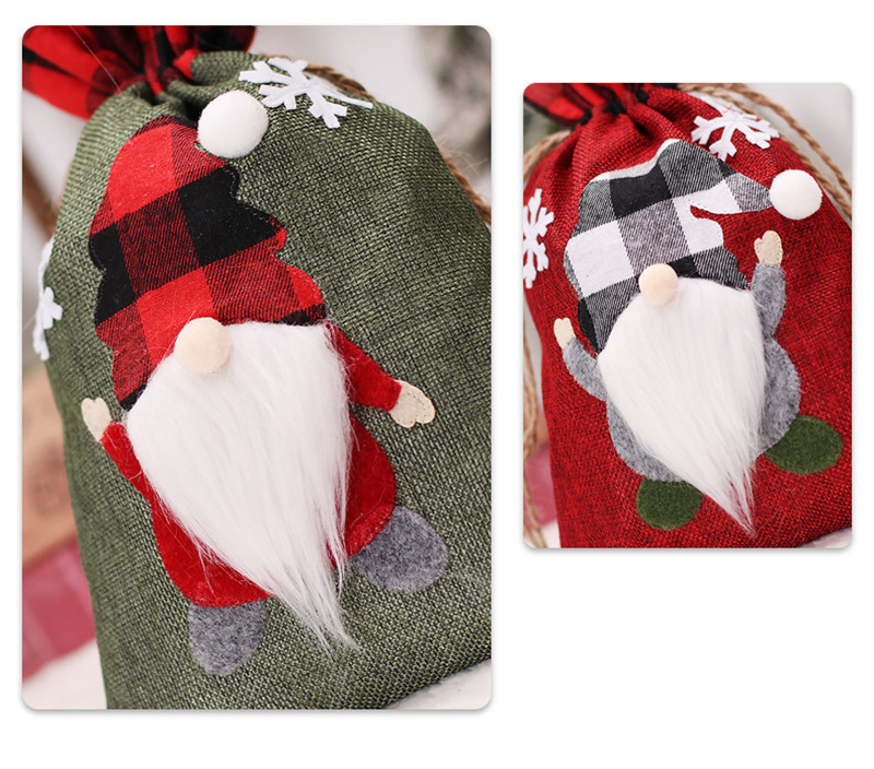 christmas canvas drawstring bag santa sack