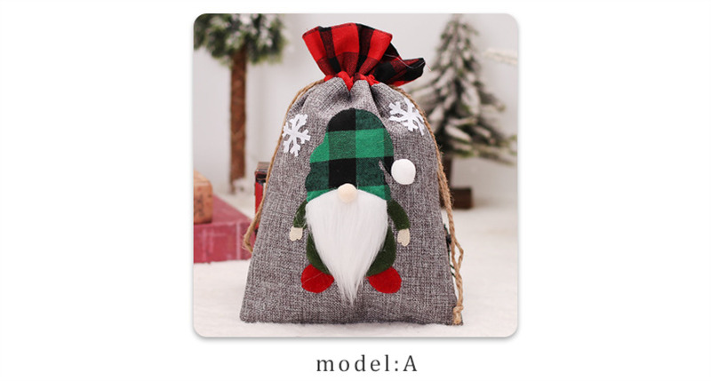 christmas canvas drawstring bag santa sack