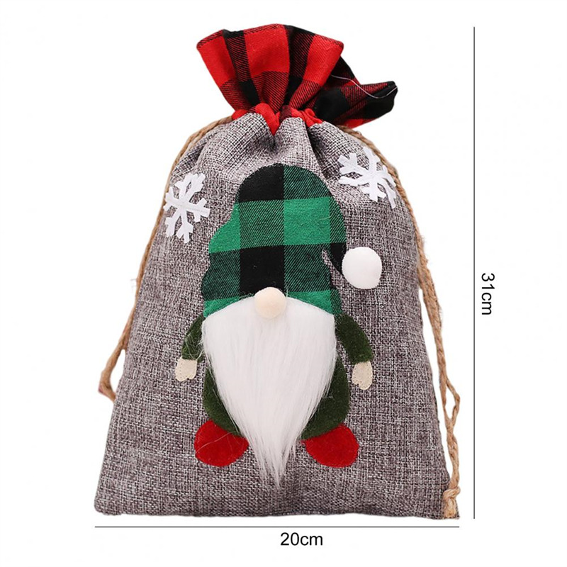 christmas canvas drawstring bag santa sack